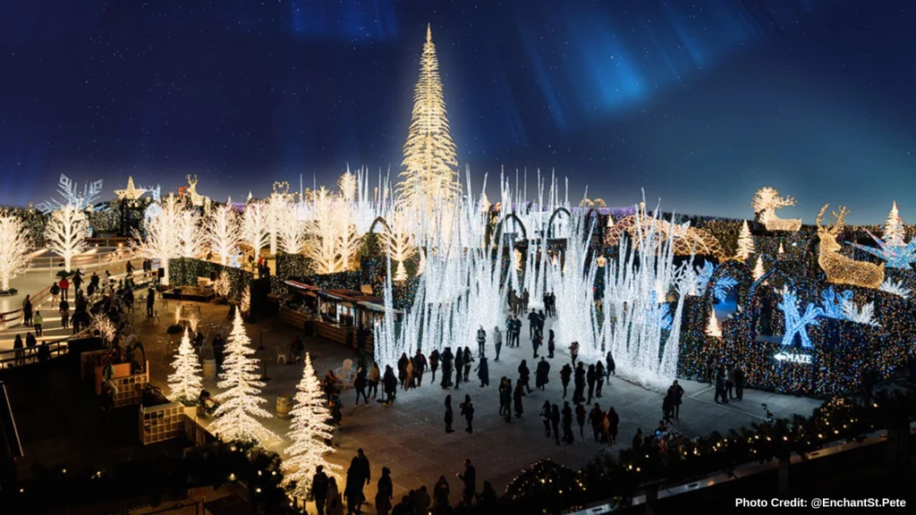 Enchant St. Petersburg Christmas lights