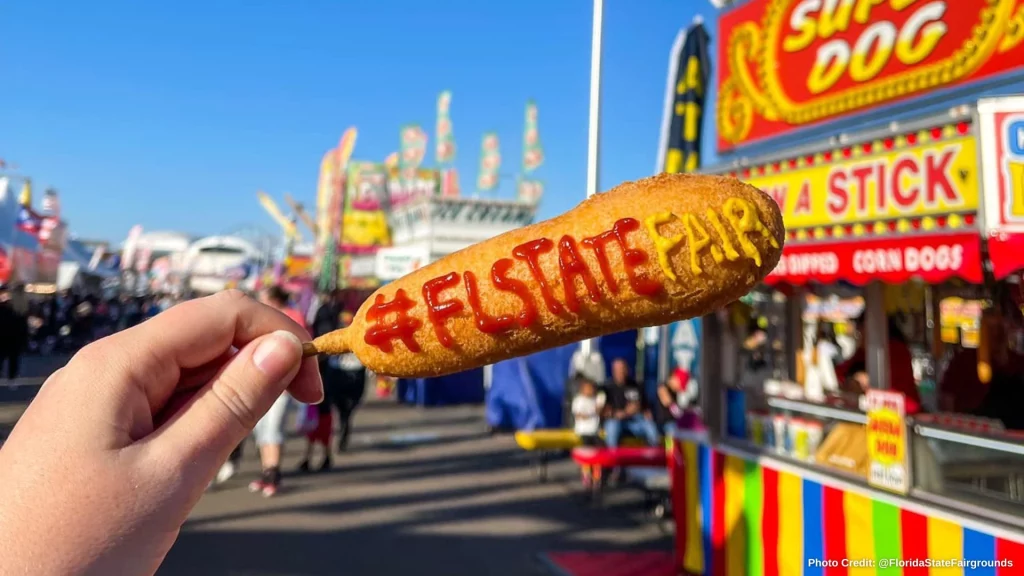 #FLSTATEFAIR on corndog Florida State Fair