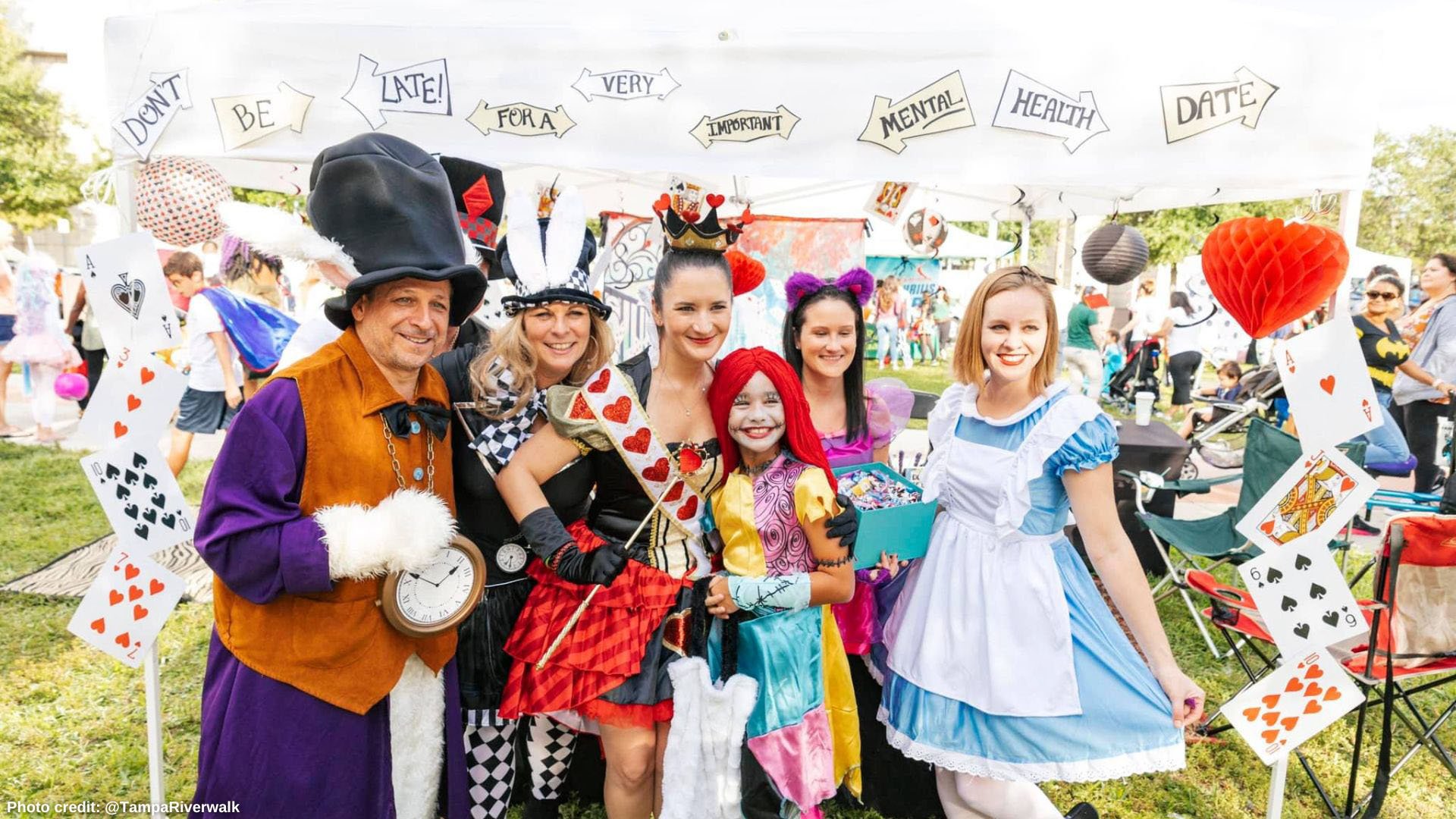 Alice in Wonderland Costumes at Tampa River Walk Halloween Event