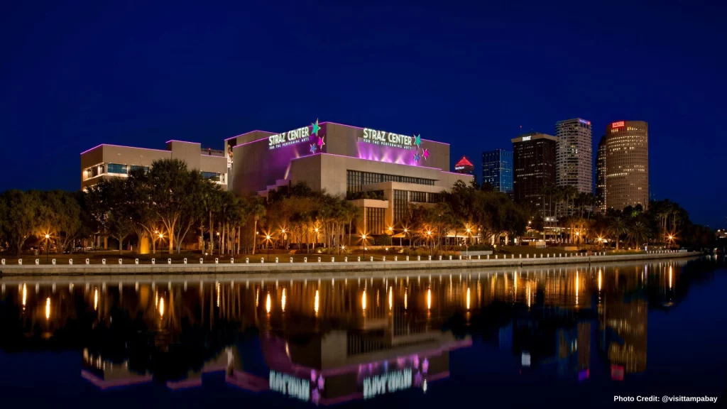 Straz Center for the Performing Arts building across Tampa Bay